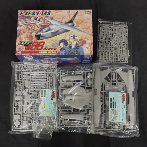 ハセガワ エリア88 1:48 F-8E&F-14A コンボセット 1:12 津雲涼子 with 大和航空 ボーイング747